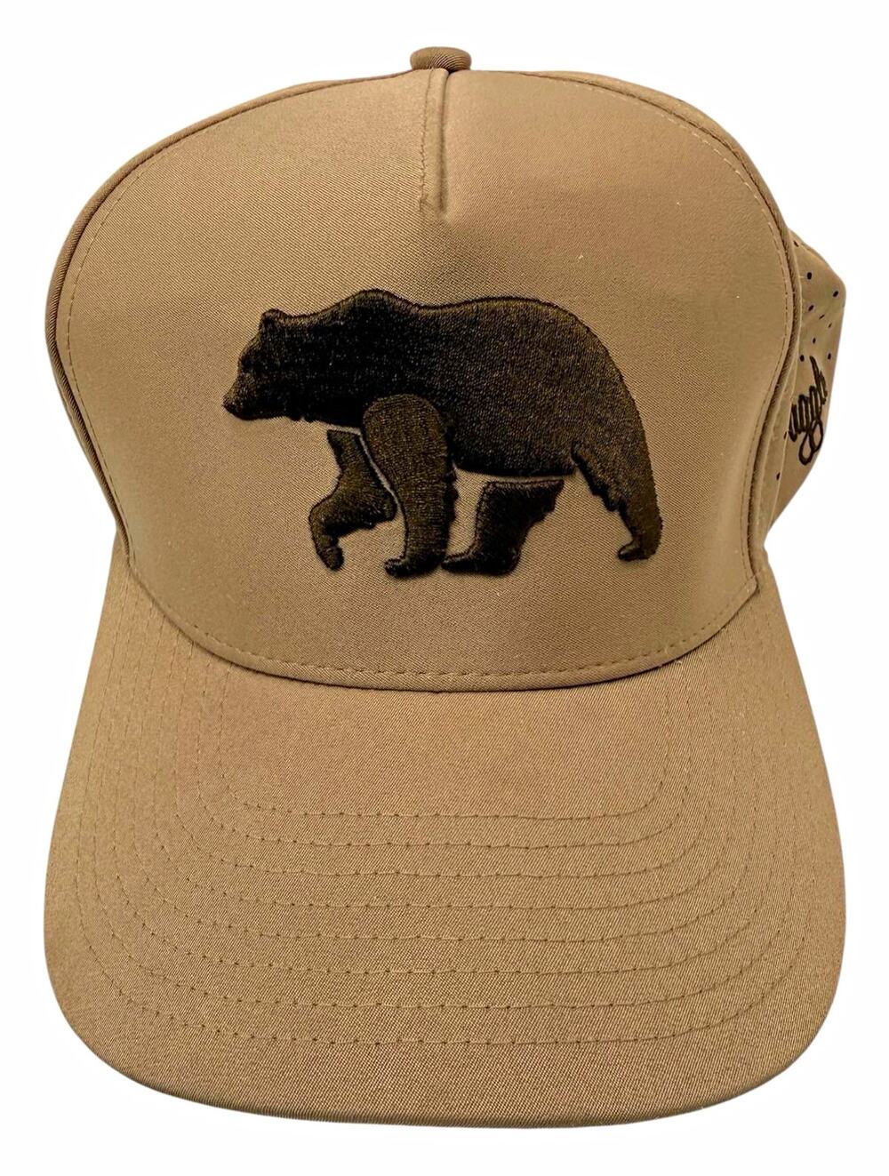Wrangler Hershey Bears Hockey Cap Tan Brown Embroidered Bear Snapback Hat